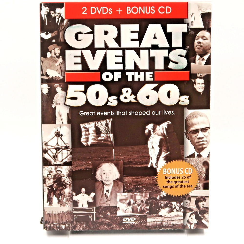 Great Events of the 50s & 60s DVD 2004 2-DVD Set Bonus CD Little Richard 50s 60s
